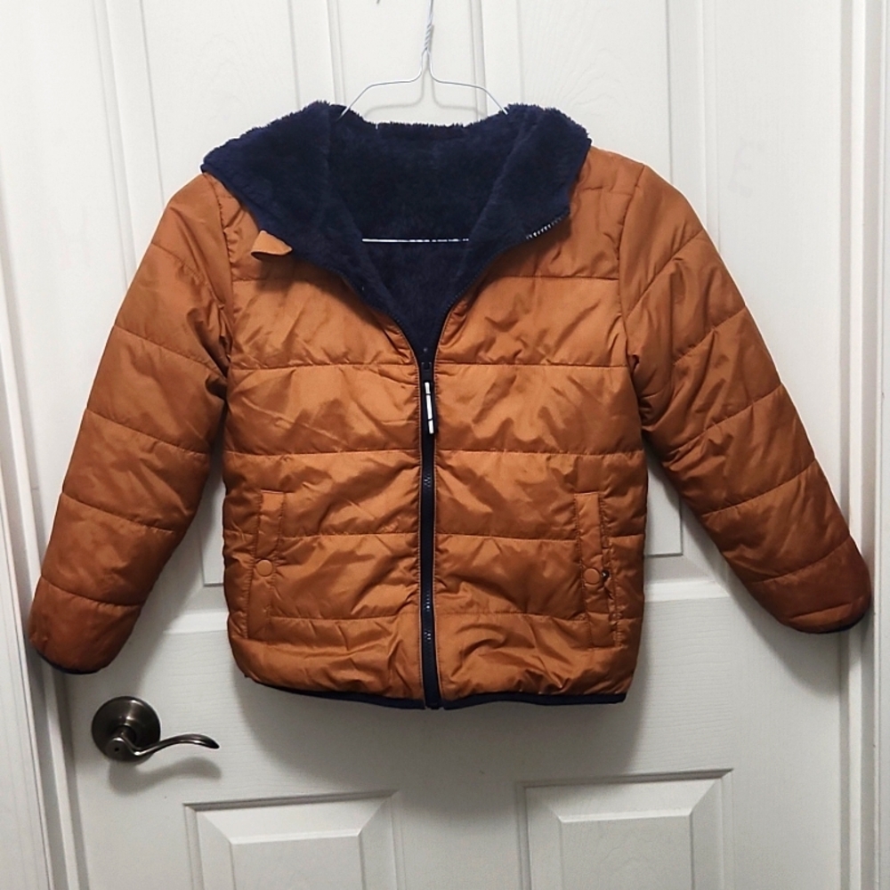 Puffer fur lined jacket